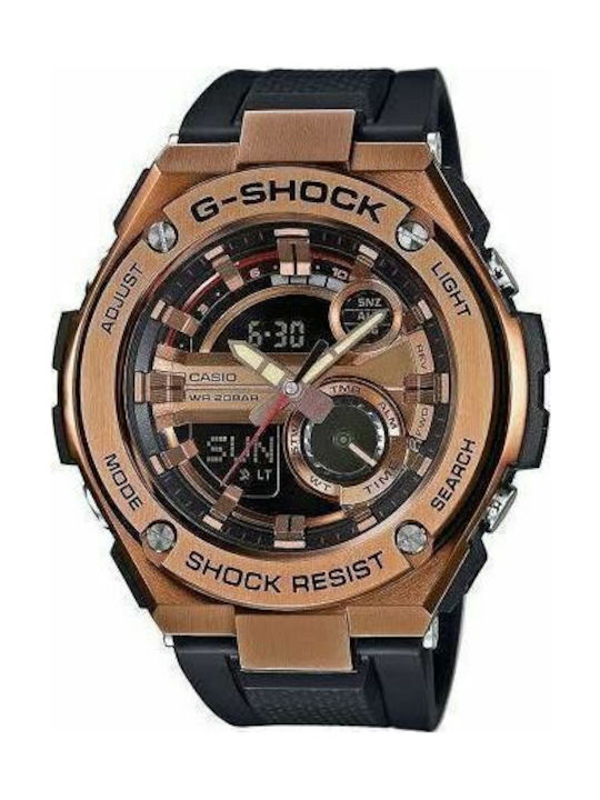 Casio G-Shock G-Steel Analog/Digital Uhr Chronograph Batterie mit Blau Kautschukarmband