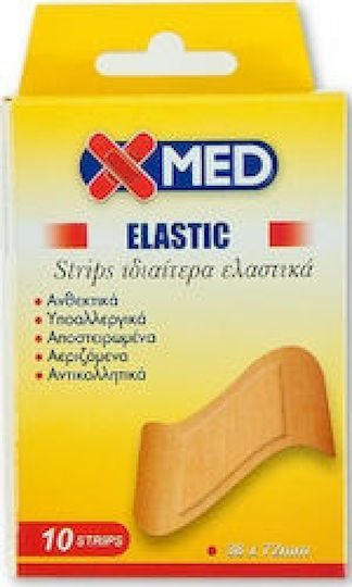 X-Med Elastic Strips Αυτοκόλλητα Επιθέματα 72x38mm 10τμχ
