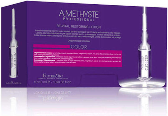 Farmavita Amethyste Color Re-vital Restoring Lotion 10x10ml Αμπούλες Μαλλιών Ενίσχυσης Χρώματος 10x10ml