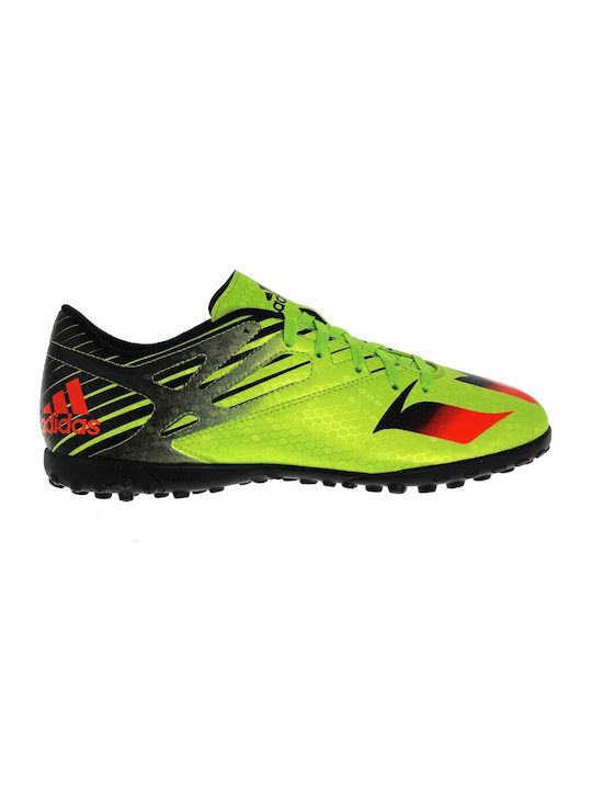 Adidas Messi 15.4 TF Χαμηλά Ποδοσφαιρικά Παπούτσια με Σχάρα Semi Solar Slime / Solar Red / Core black