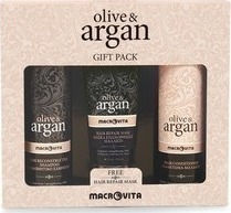 Macrovita Olive & Argan Set de îngrijire a părului cu Șampon, Mască și Balsam 3buc