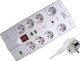 GES016 Steckdosenleiste mit Überspannungsschutz 8 Positionen mit 1 USB-A und Kabel 1.5m