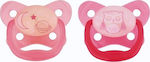 Dr. Brown's Orthodontic Pacifiers Silicone Moon-Cowboy Pink Night for 6-12 months 2pcs