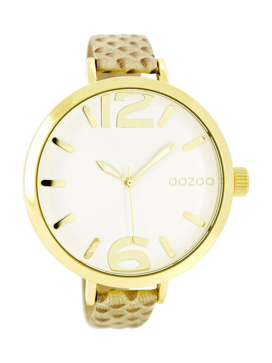 Oozoo Τimepieces Watch with Brown Leather Strap