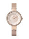 Obaku Ceas de Damă cu Rose Gold Brățară Metalică