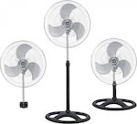 Crown 3 in 1 Pedestal Fan 46cm 75W