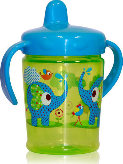 Lorelli Zoo Lern-Trinkflasche Kunststoff mit Griffen Grün für 12m+m+ 270ml 10230351401