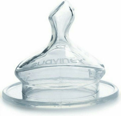 Suavinex Baby Bottle Teat of Silicone Medium Flow for 0+ months 2τμχ