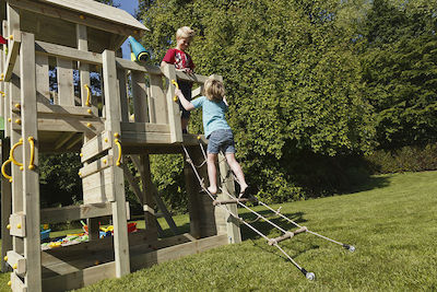 Blue Rabbit Spielplatz Zubehör Σχοινί Ανάβασης für professionellen Gebrauch aus Holz 50x200cm.