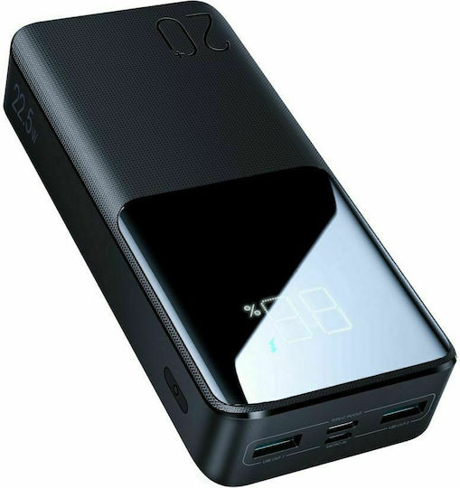 Joyroom JR-QP192 Power Bank 20000mAh 22.5W με 2 Θύρες USB-A και Θύρα USB-C Μαύρο