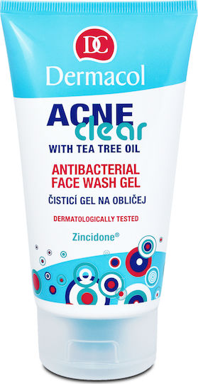 Dermacol Acne Clear Antibacterial Face Wash Gel Gel Καθαρισμού Προσώπου για Ακνεϊκές Επιδερμίδες 150ml