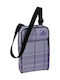 Cu City Check Men's Shoulder / Crossbody Bag Purple