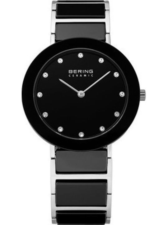 Bering Time Damenuhr Batterie Schwarz
