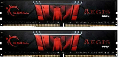 G.Skill Aegis 8GB DDR4 RAM με 2 Modules (2x4GB) και Ταχύτητα 2400 για Desktop