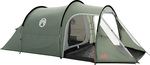 Coleman Coastline 3 Plus Camping Tent Tunnel Green with Double Cloth 4 Seasons for 3 People 440x200x150cm