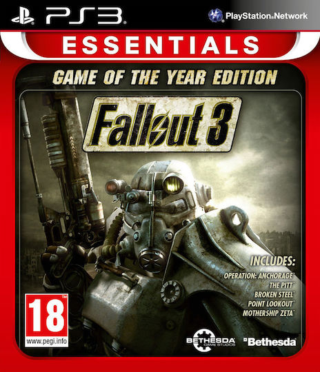 Fallout 3 Game of the Year Edition (Essentials) Основи Издание PS3 Игра (Употребявано)