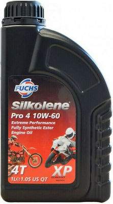 Fuchs Silkolene Pro 4 XP Synthetisch Motorradöl für Viertaktmotoren 10W-60 1Es