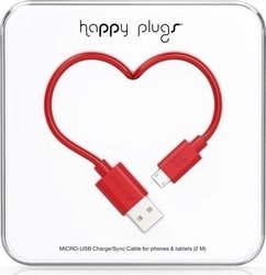 Happy Plugs 9919 Reguläres USB 2.0 Zu Micro-USB-Kabel 2m Rotes Happy Plugs 9919 Reguläres USB 2.0 Zu Micro-USB-Kabel 2m Rotes