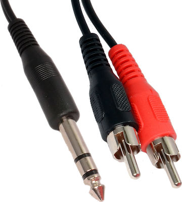 CR-148 Cablu 6,3 mm de sex masculin - 2x RCA de sex masculin 1.5m (CR-148)