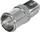 Edision Μετατροπέας F-Connector male σε F-Connector female Ασημί (07-00-0002)