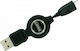 Lampa Retractable USB 2.0 to micro USB Cable Μαύρο 0.8m L3901.5 1τμχ
