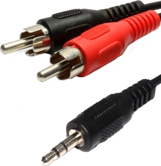 Bridge Cable Καλώδιο Ήχου 3.5mm male - RCA male Μαύρο 1.5m 30183A