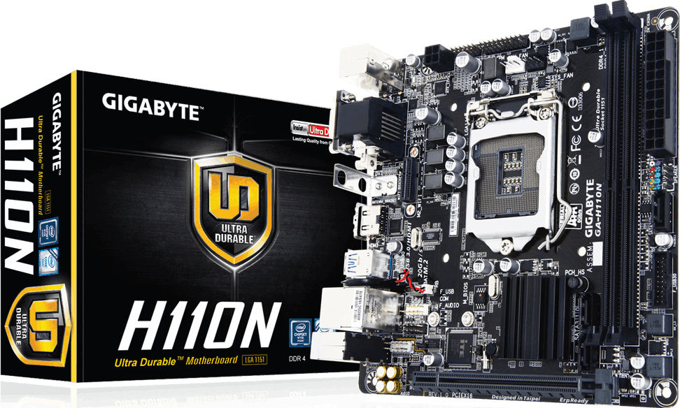 Gigabyte ga h110n подключение