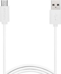 SBS Regular USB 2.0 σε micro USB 1m Λευκό
