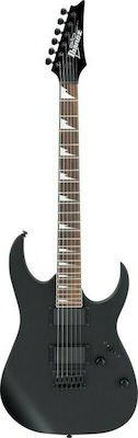 Ibanez GRG121DX Ηλεκτρική Κιθάρα 6 Χορδών με Ταστιέρα Purple Heart και Σχήμα ST Style Black Flat