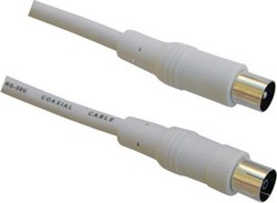 Bridge Cable Antenna Cable Coax Male - Coax Female White 3m
