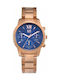 Visetti Watch Chronograph with Pink Gold Metal Bracelet PE-983RC