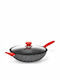 Luigi Ferrero Atlanta Aluminum Wok with Lid with Stone Coating 32cm