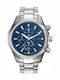 Esprit Ανδρικό Ρολόι 46mm Χρονογράφος Μπαταρίας με Ασημί Μεταλλικό Μπρασελέ