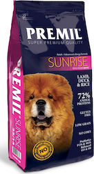 Premil Super Premium Sunrise 15kg Ξηρά Τροφή Σκύλων με Αρνί, Πάπια και Ρύζι