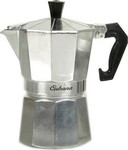 For Home "Cubana" Stovetop Espresso Pot for 3Cups Silver