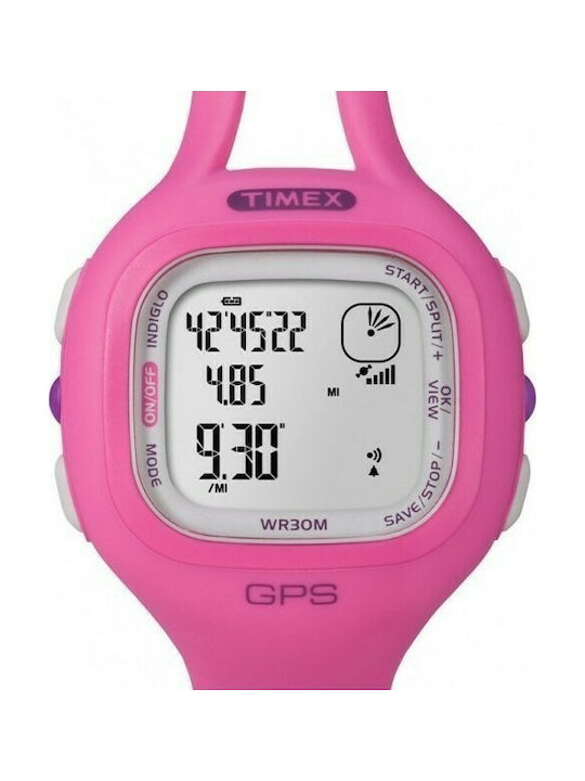 Timex Marathon Watch with Pink Rubber Strap