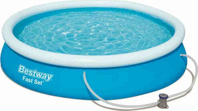 Bestway Fast Set Pool Aufblasbar mit Filterpumpe 366x366x76cm