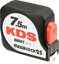 KDS Giant Megalock Μετροταινία με Αυτόματη Επαναφορά 25mm x 7.5m