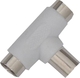 KAL Electronics Coaxial Female to Coaxial Male Converter White 1 Piece