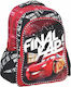 Gim Cars Time School Bag Backpack Elementary, Elementary Red with Water bottle holder