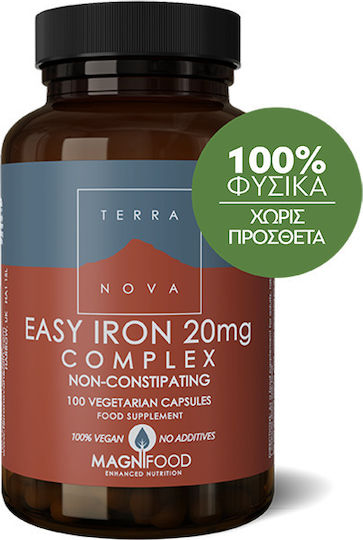 TerraNova Easy Iron Complex 20мг 100 вегетариански капсули