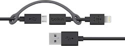 Belkin USB към Lightning / micro USB Кабел 0.9м F8J080BT03-BLK