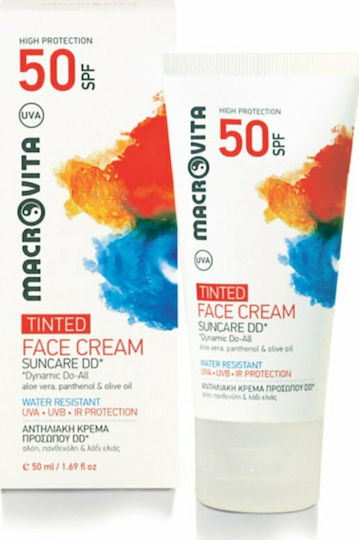 Macrovita DD Cream Tinted Αδιάβροχη Αντηλιακή Κρέμα Προσώπου SPF50 με Χρώμα 50ml