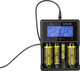 XTAR VC4 USB Ladegerät 4 Batterien Li-Ion/Ni-MH Größe /A/A/ /A/A/A/ / /D/ /1/8/6/5/0/ / /1/6/3/4/0/ / /2/6/6/5/0/ / /