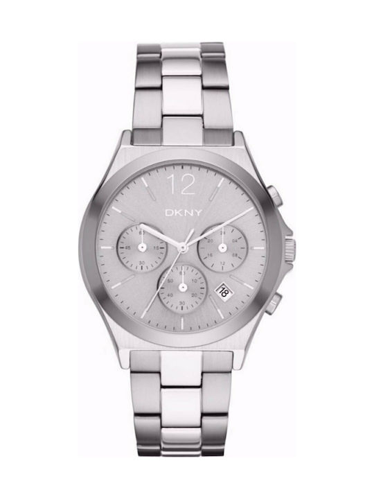DKNY Parsons Watch Chronograph with Silver Metal Bracelet