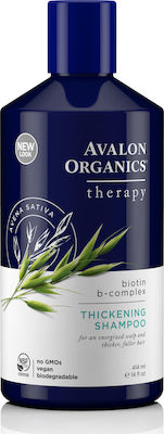 Avalon Organics Thickening Shampoos Reconstruction/Nourishment for Fragile, Αντι-Θραύση Hair 414ml