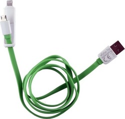 Volte-Tel Flat USB to Lightning/micro USB Cable Πράσινο 1m (8157189)