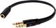Haitronic Convertor 3.5mm 2x mascul în 3.5mm feminin 1buc V1117B