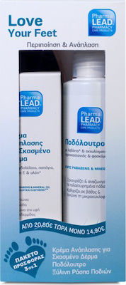 Pharmalead Κρέμα Ανάπλασης για Σκασμένο Δέρμα 75ml + Ποδόλουτ Feuchtigkeitsspendende Creme Regenerierend und Reinigung für Hornhaut, Schwielen 150ml