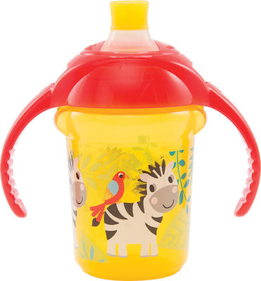 Munchkin Click Lock Deco Zebra Educational Sippy Cup Plastic with Handles Yellow for 6m+m+ 207ml 12090